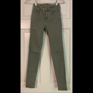 American Eagle Olive Green Jegging